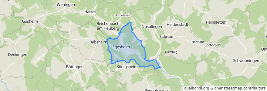 Mapa de ubicacion de Egesheim.