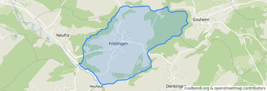 Mapa de ubicacion de Frittlingen.