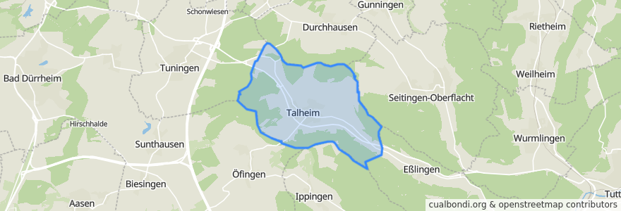 Mapa de ubicacion de Talheim.