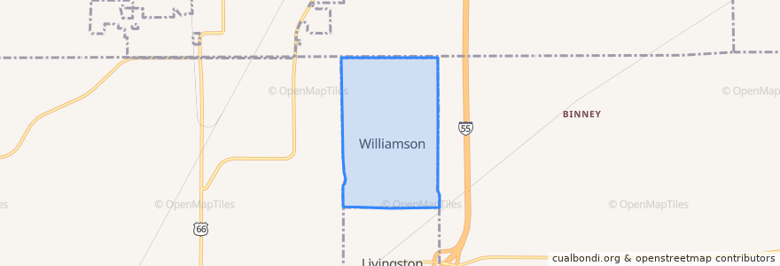 Mapa de ubicacion de Williamson.