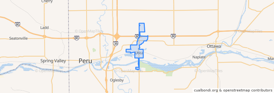 Mapa de ubicacion de North Utica.