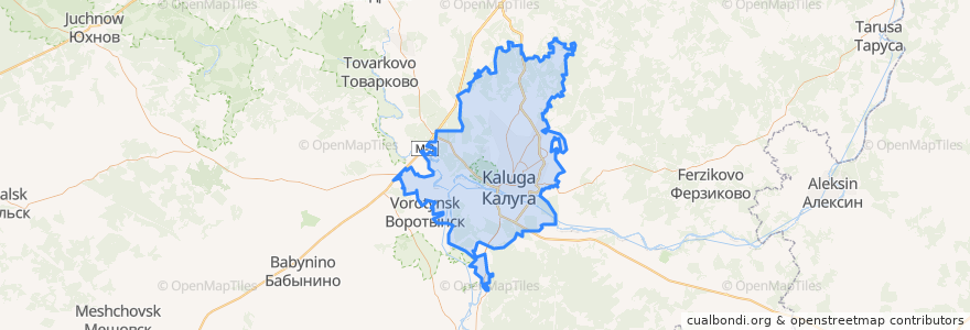 Mapa de ubicacion de городской округ Калуга.