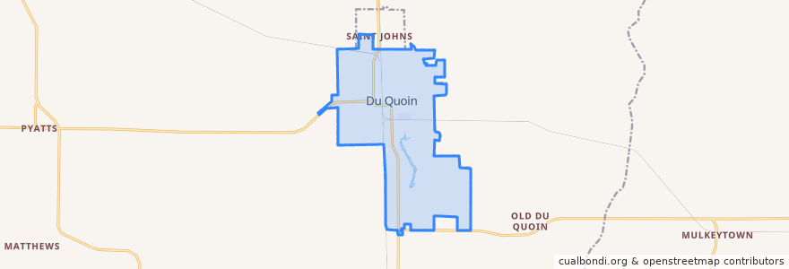 Mapa de ubicacion de Du Quoin.