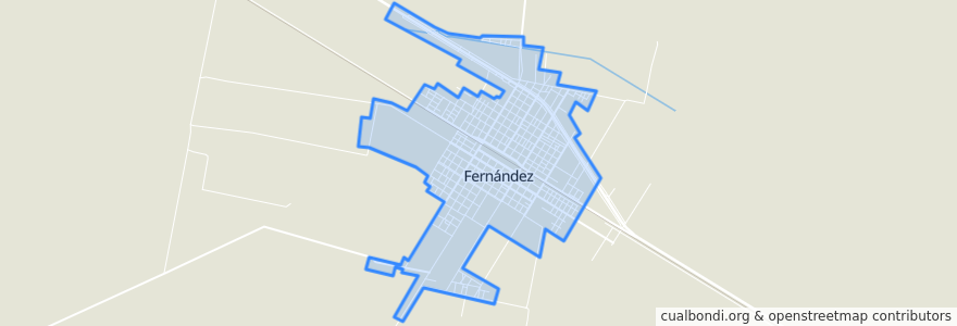 Mapa de ubicacion de Fernández.