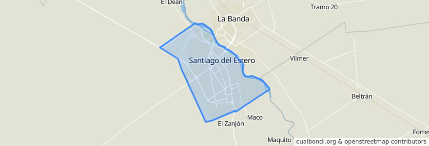 Mapa de ubicacion de Municipio de Santiago del Estero.