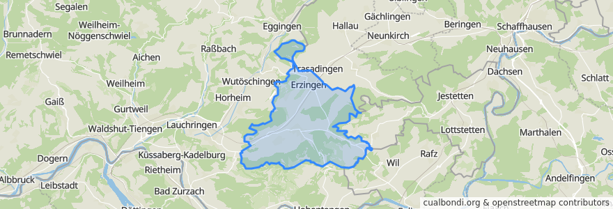 Mapa de ubicacion de Klettgau.