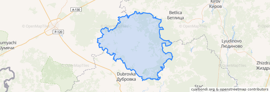 Mapa de ubicacion de Рогнединский район.