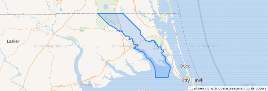 Mapa de ubicacion de Camden County.