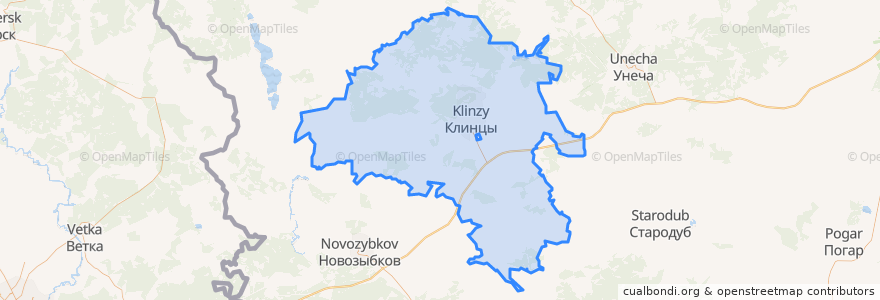 Mapa de ubicacion de Клинцовский район.