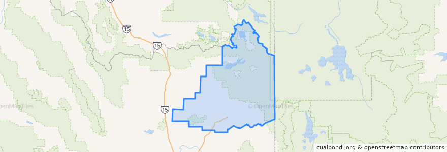 Mapa de ubicacion de Fremont County.