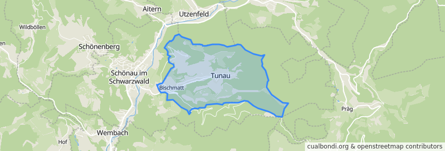 Mapa de ubicacion de Tunau.