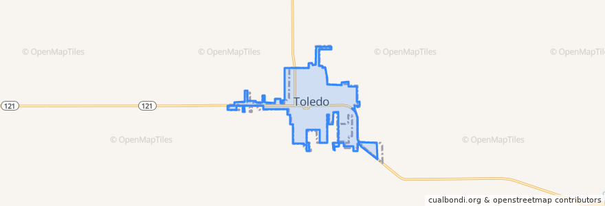 Mapa de ubicacion de Toledo.