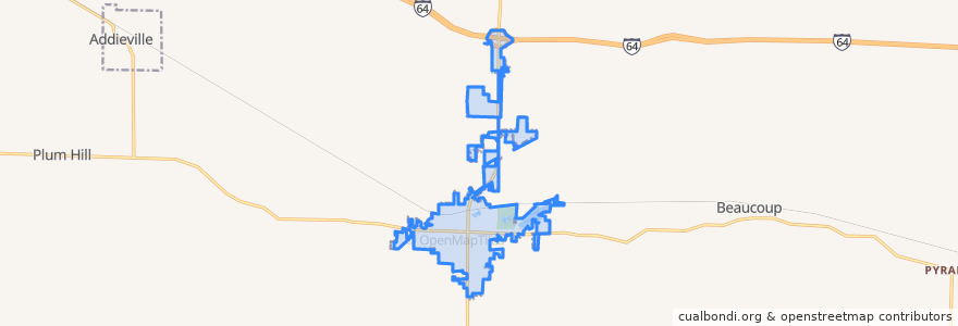 Mapa de ubicacion de Nashville.