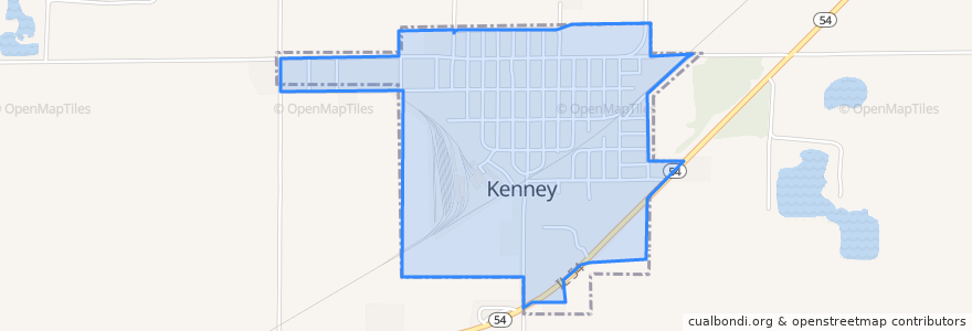 Mapa de ubicacion de Kenney.