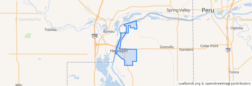 Mapa de ubicacion de Hennepin.