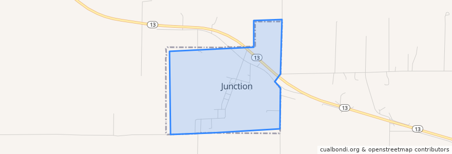 Mapa de ubicacion de Junction.