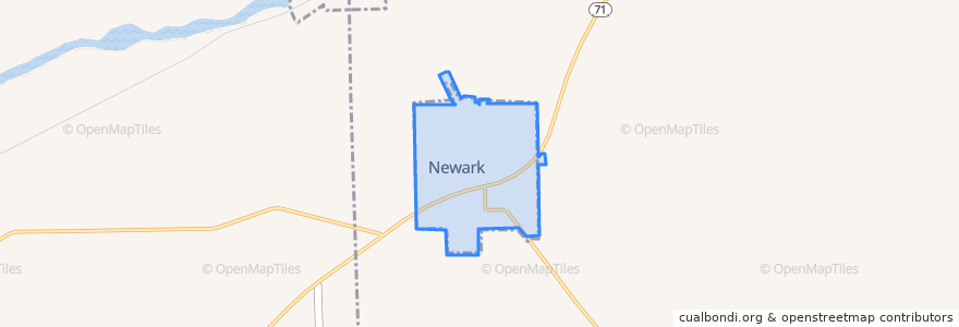 Mapa de ubicacion de Newark.