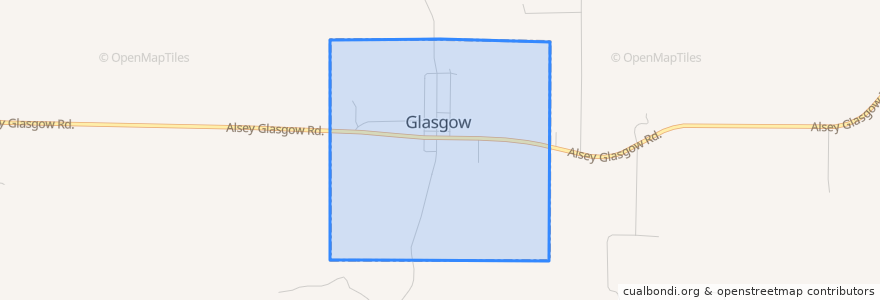 Mapa de ubicacion de Glasgow.