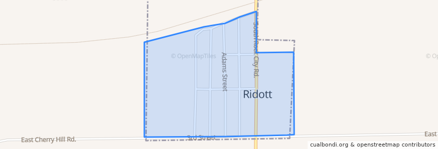 Mapa de ubicacion de Ridott.