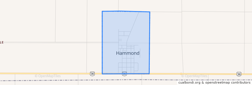 Mapa de ubicacion de Hammond.