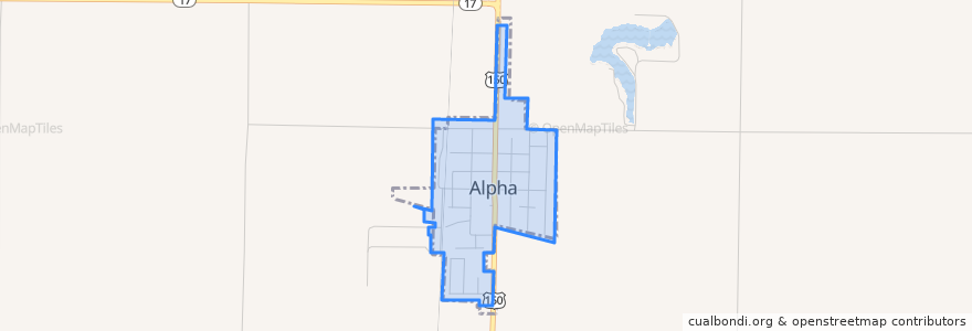 Mapa de ubicacion de Alpha.