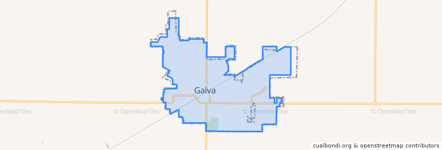 Mapa de ubicacion de Galva.