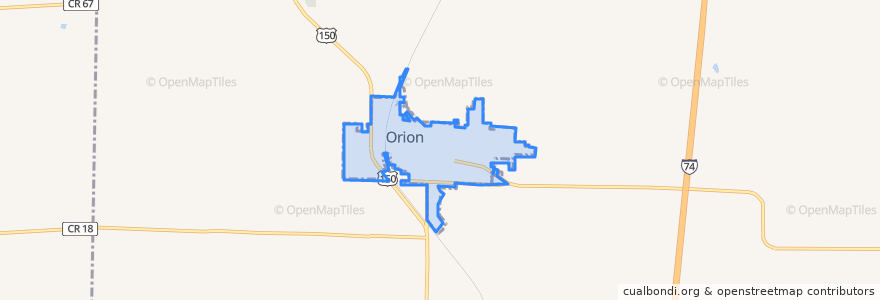 Mapa de ubicacion de Orion.