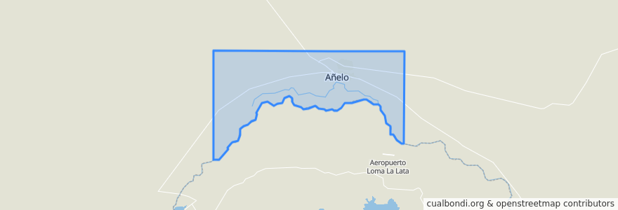 Mapa de ubicacion de Municipio de Añelo.