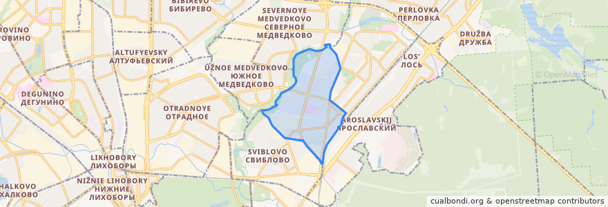 Mapa de ubicacion de Babushkinsky District.