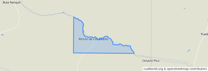 Mapa de ubicacion de Municipio de Rincón de los Sauces.