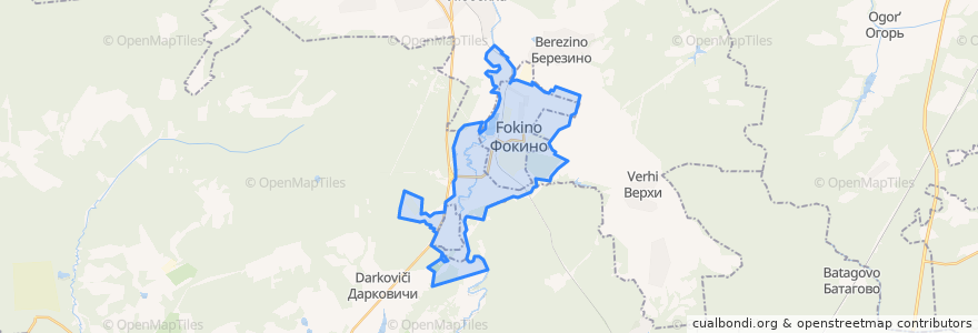 Mapa de ubicacion de городской округ Фокино.