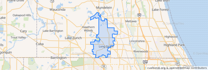 Mapa de ubicacion de Long Grove.