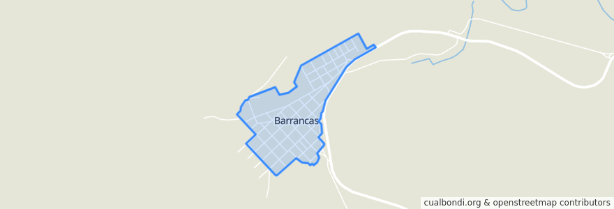 Mapa de ubicacion de Barrancas.