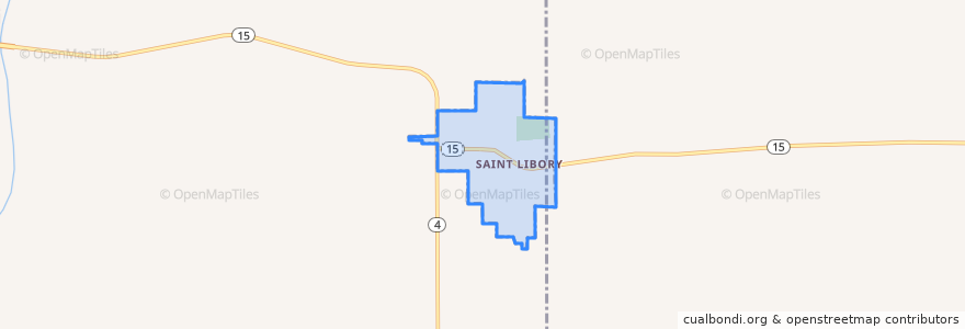 Mapa de ubicacion de St. Libory.