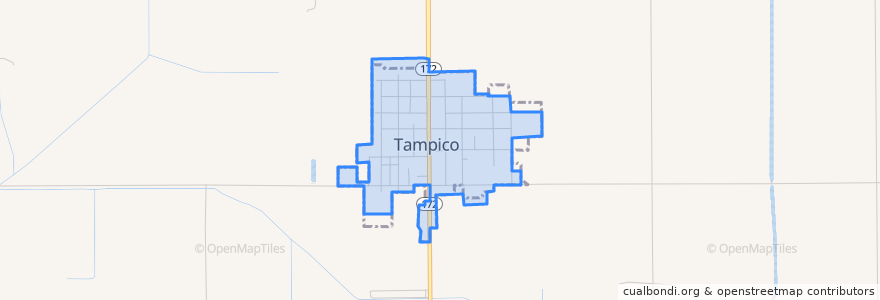 Mapa de ubicacion de Tampico.