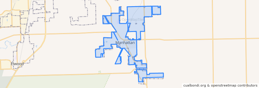 Mapa de ubicacion de Manhattan.