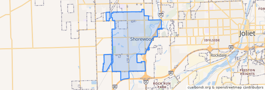 Mapa de ubicacion de Shorewood.