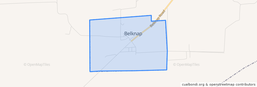 Mapa de ubicacion de Belknap.