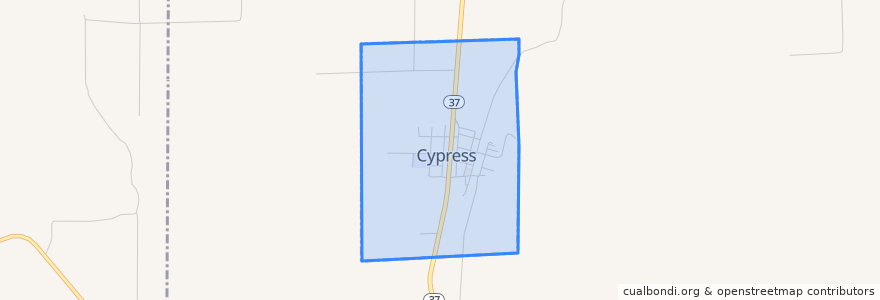 Mapa de ubicacion de Cypress.