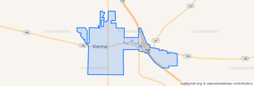 Mapa de ubicacion de Vienna.