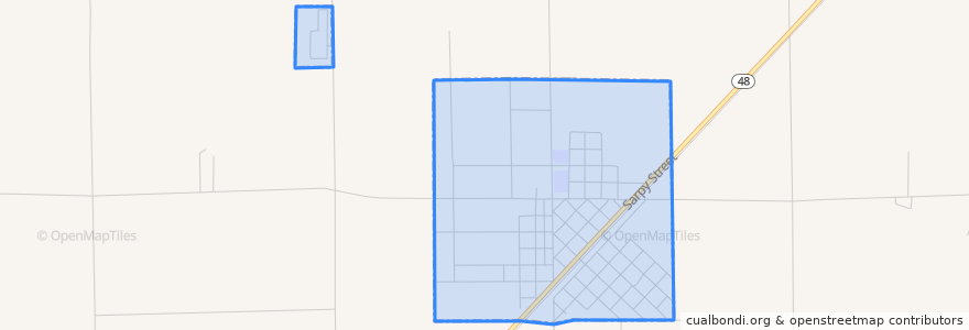 Mapa de ubicacion de Morrisonville.