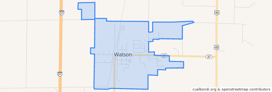 Mapa de ubicacion de Watson.