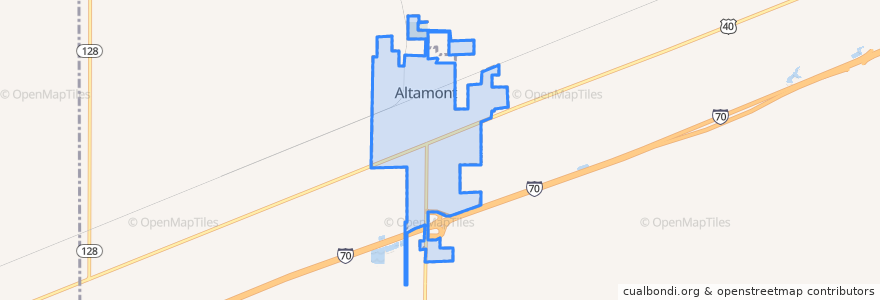 Mapa de ubicacion de Altamont.