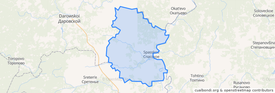 Mapa de ubicacion de Спасское сельское поселение.