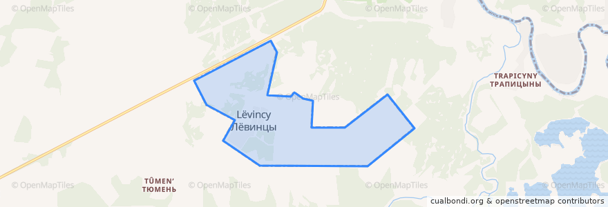 Mapa de ubicacion de Лёвинское городское поселение.