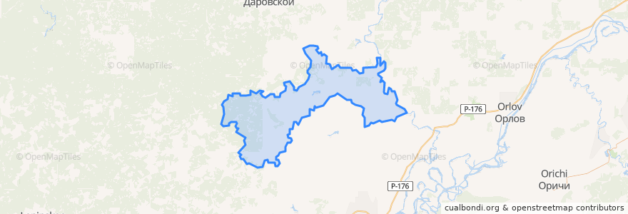 Mapa de ubicacion de Макарьевское сельское поселение.