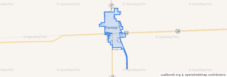 Mapa de ubicacion de Forrest.