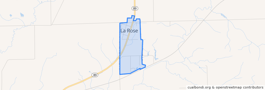 Mapa de ubicacion de La Rose.