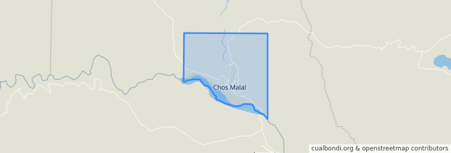 Mapa de ubicacion de Municipio de Chos Malal.