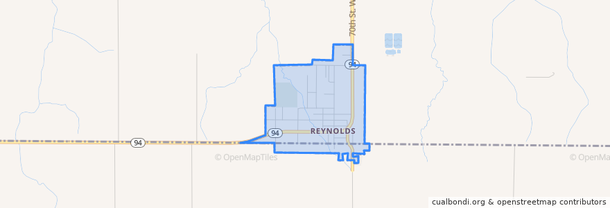 Mapa de ubicacion de Reynolds.